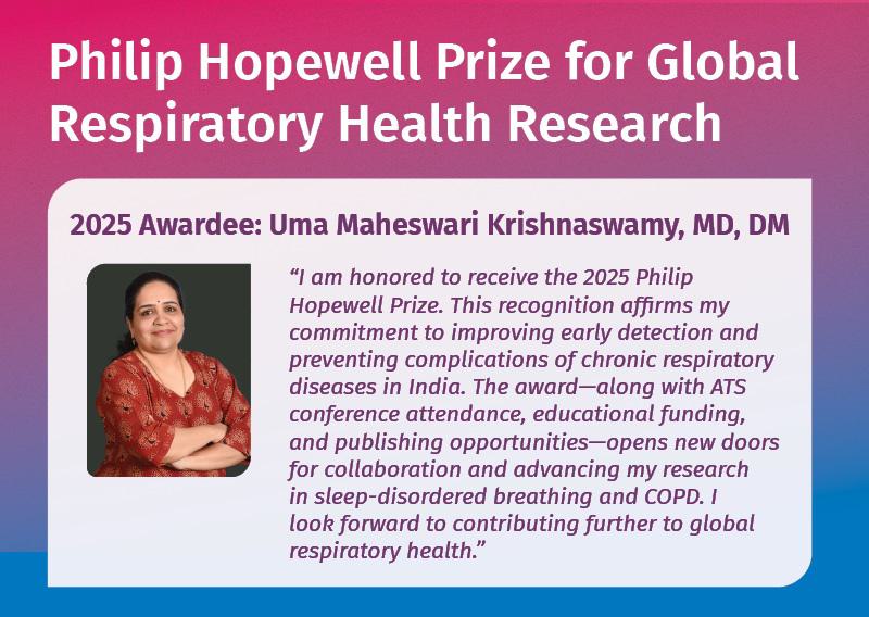 2025 Awardee: Uma Maheswari Krishnaswamy, MD, DM